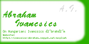 abraham ivancsics business card